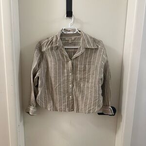Banana republic cropped button down